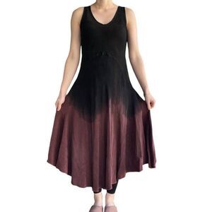 LUNA LUZ Cupro Art Deco Ombré Dress • size small